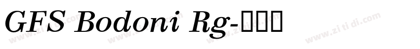 GFS Bodoni Rg字体转换
